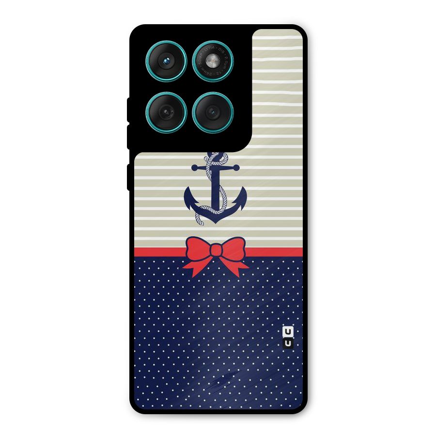 Ribbon Anchor Metal Back Case for Motorola Edge 60 Fusion