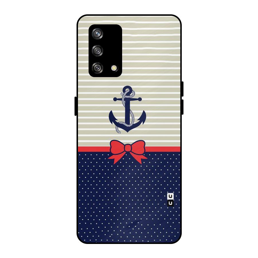 Ribbon Anchor Metal Back Case for Oppo F19