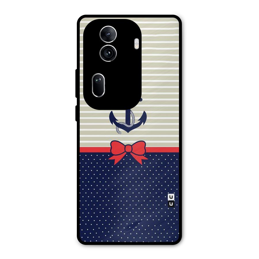 Ribbon Anchor Metal Back Case for Oppo Reno11 Pro 5G