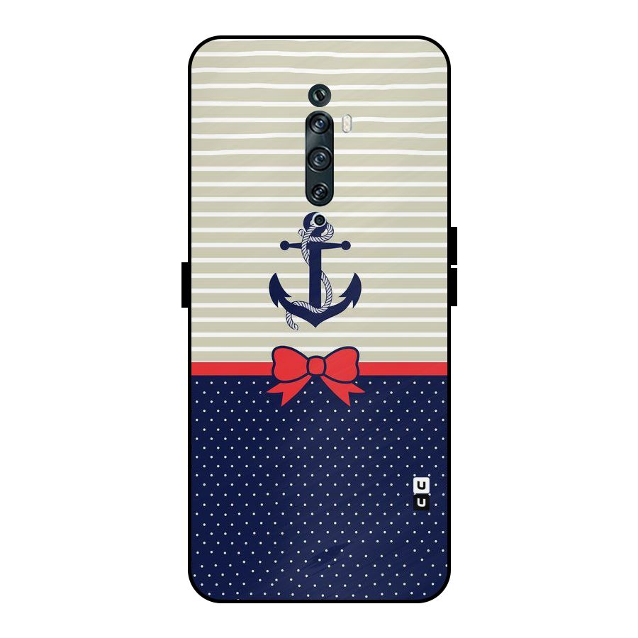 Ribbon Anchor Metal Back Case for Oppo Reno2 Z