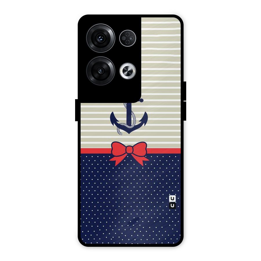 Ribbon Anchor Metal Back Case for Oppo Reno8 Pro 5G