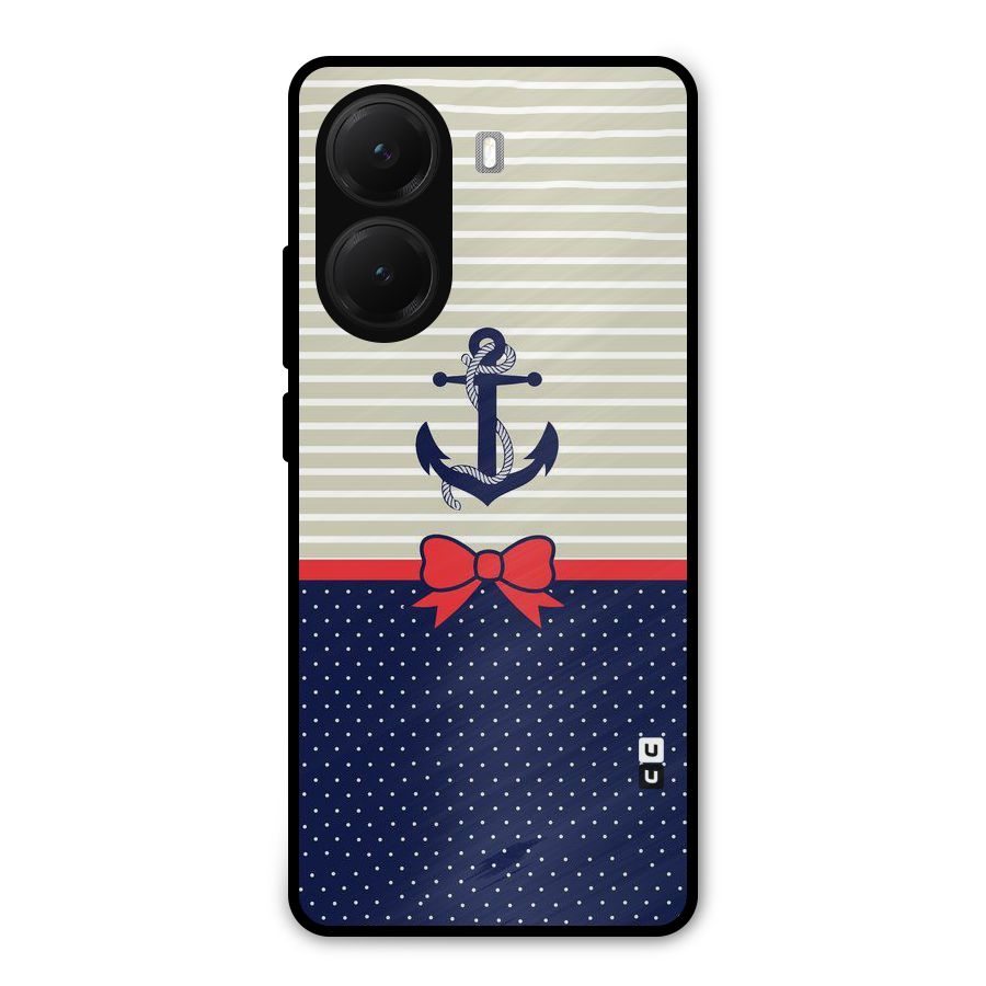 Ribbon Anchor Metal Back Case for Poco X7 Pro