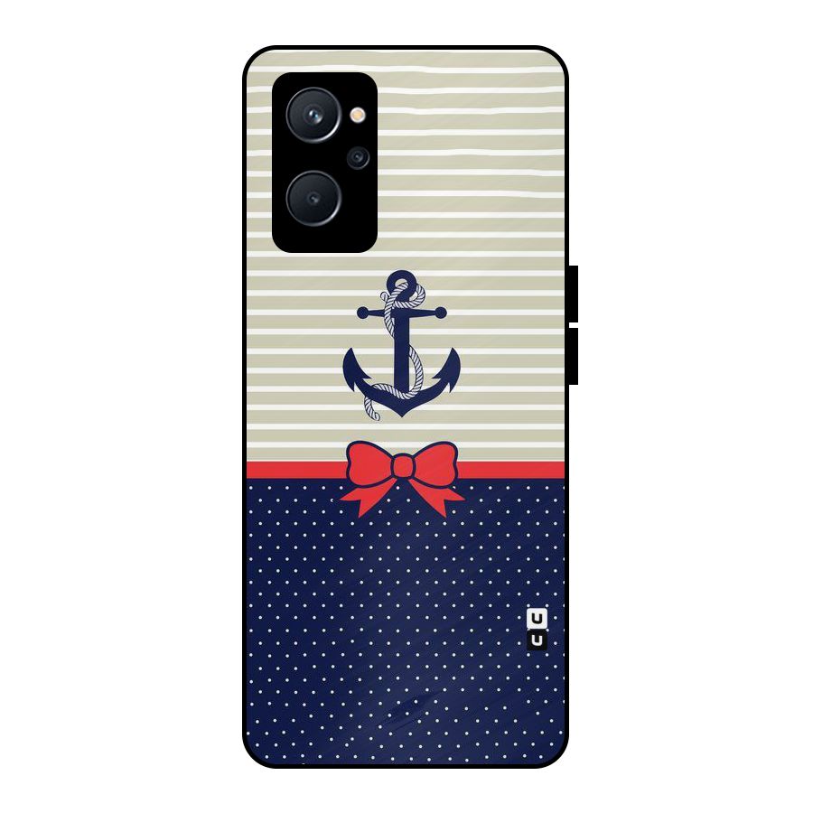 Ribbon Anchor Metal Back Case for Realme 9i 5G