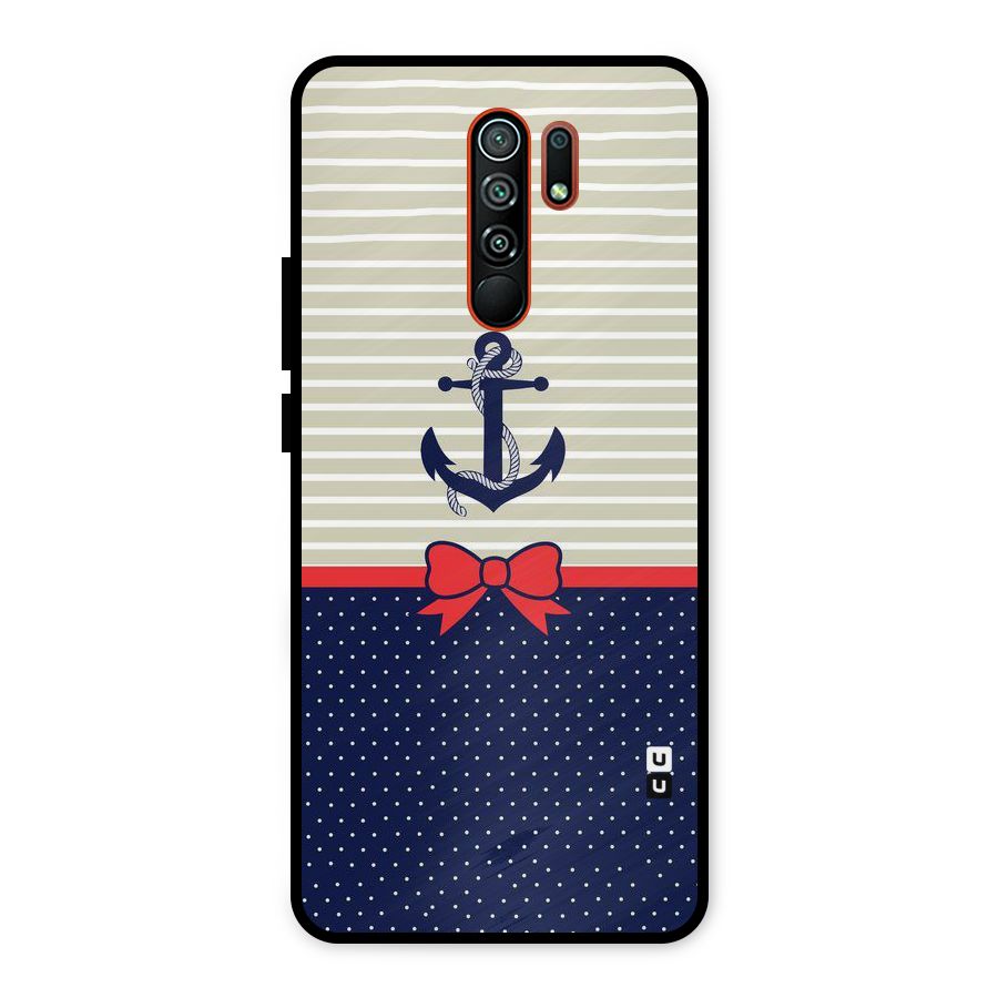 Ribbon Anchor Metal Back Case for Redmi 9 Prime