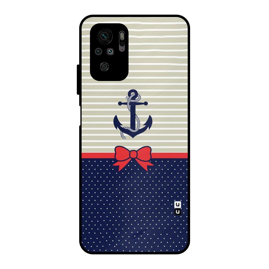 Ribbon Anchor Metal Back Case for Redmi Note 10S
