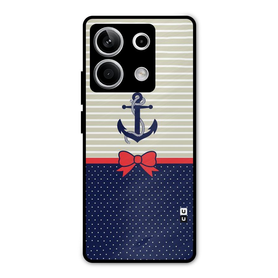 Ribbon Anchor Metal Back Case for Redmi Note 13 5G