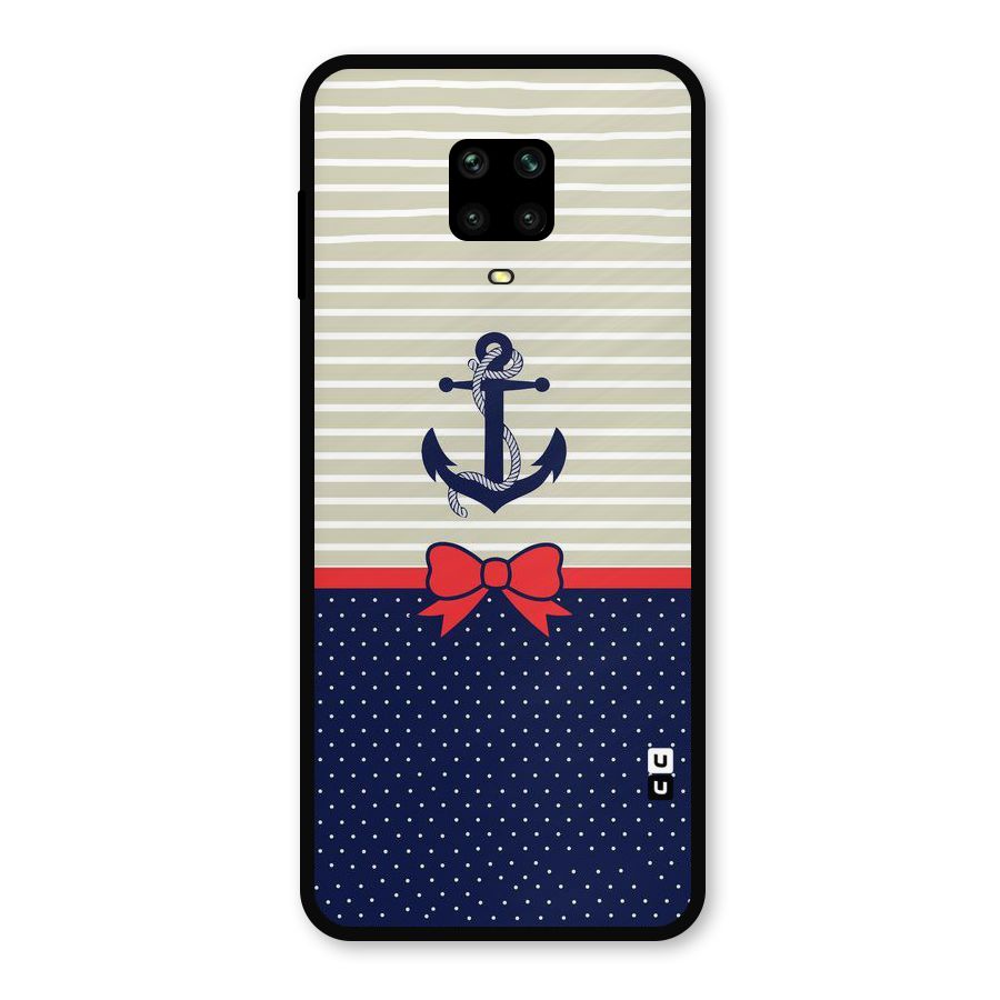 Ribbon Anchor Metal Back Case for Redmi Note 9 Pro Max