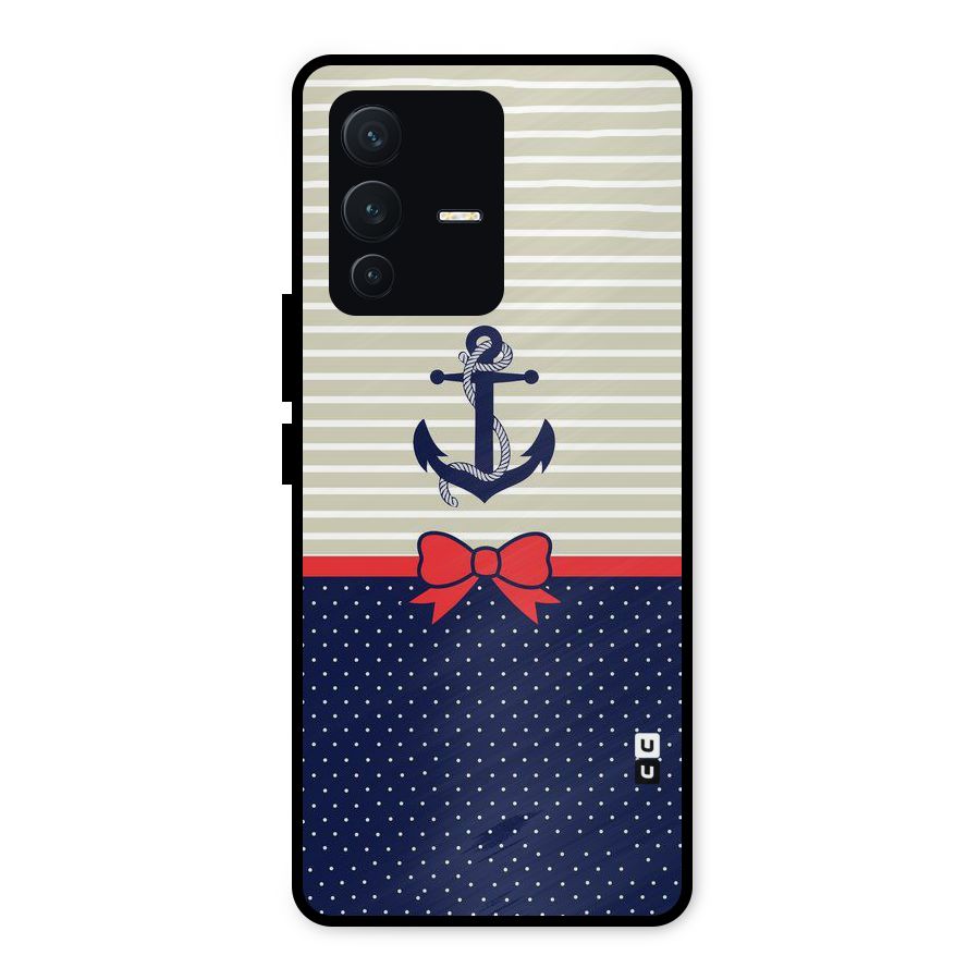 Ribbon Anchor Metal Back Case for Vivo V23 5G