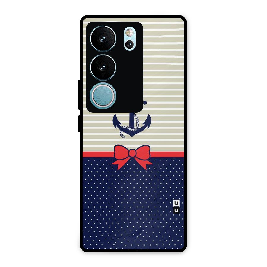 Ribbon Anchor Metal Back Case for Vivo V29