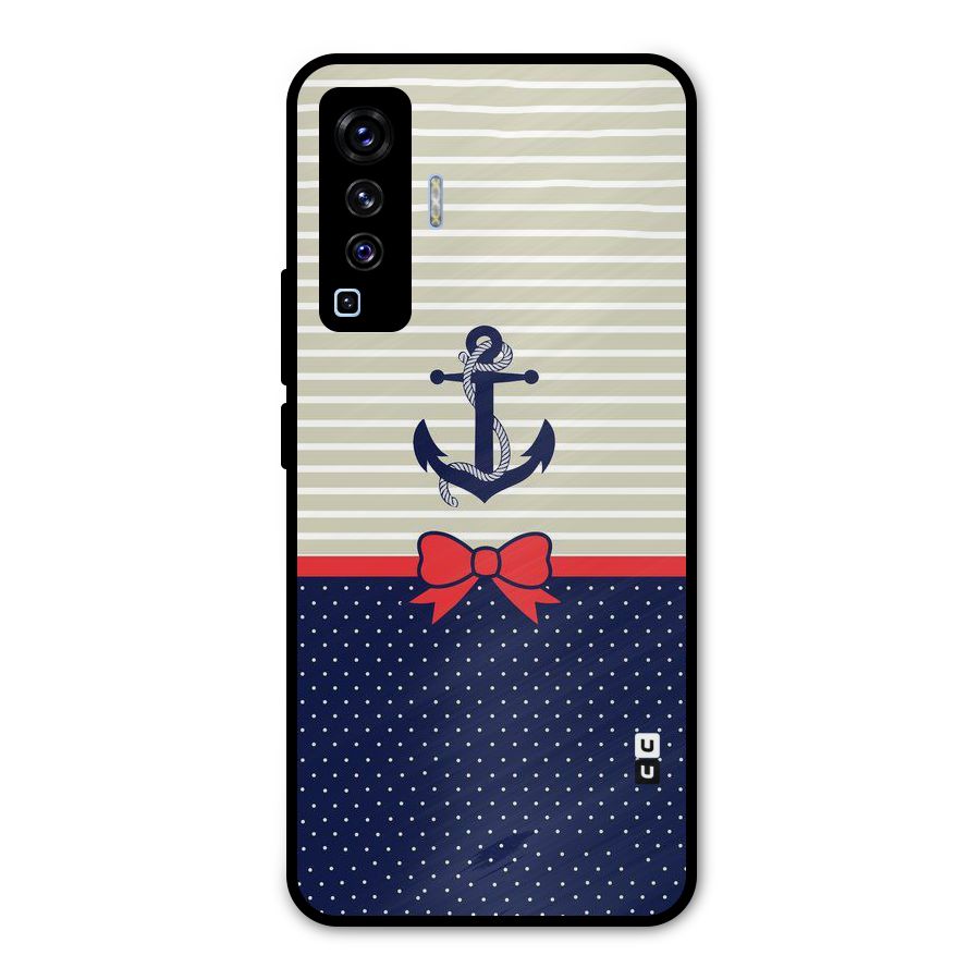 Ribbon Anchor Metal Back Case for Vivo X50