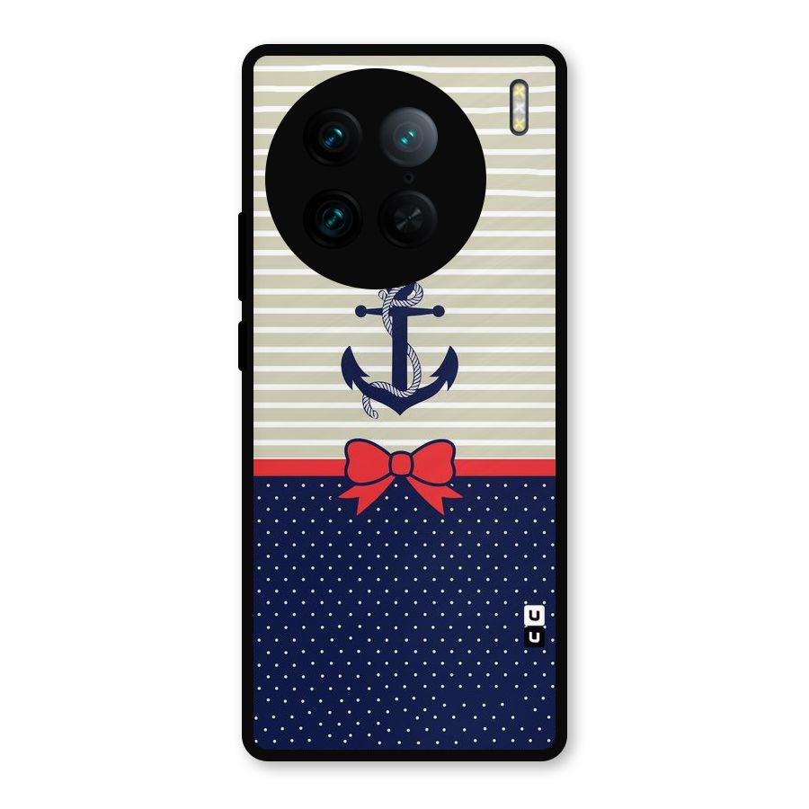 Ribbon Anchor Metal Back Case for Vivo X90 Pro