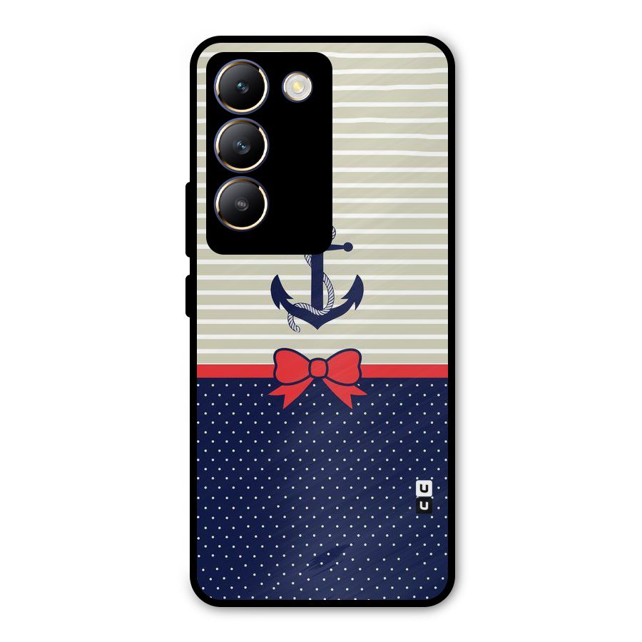 Ribbon Anchor Metal Back Case for Vivo Y200e