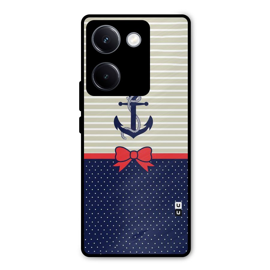 Ribbon Anchor Metal Back Case for Vivo Y300 Plus