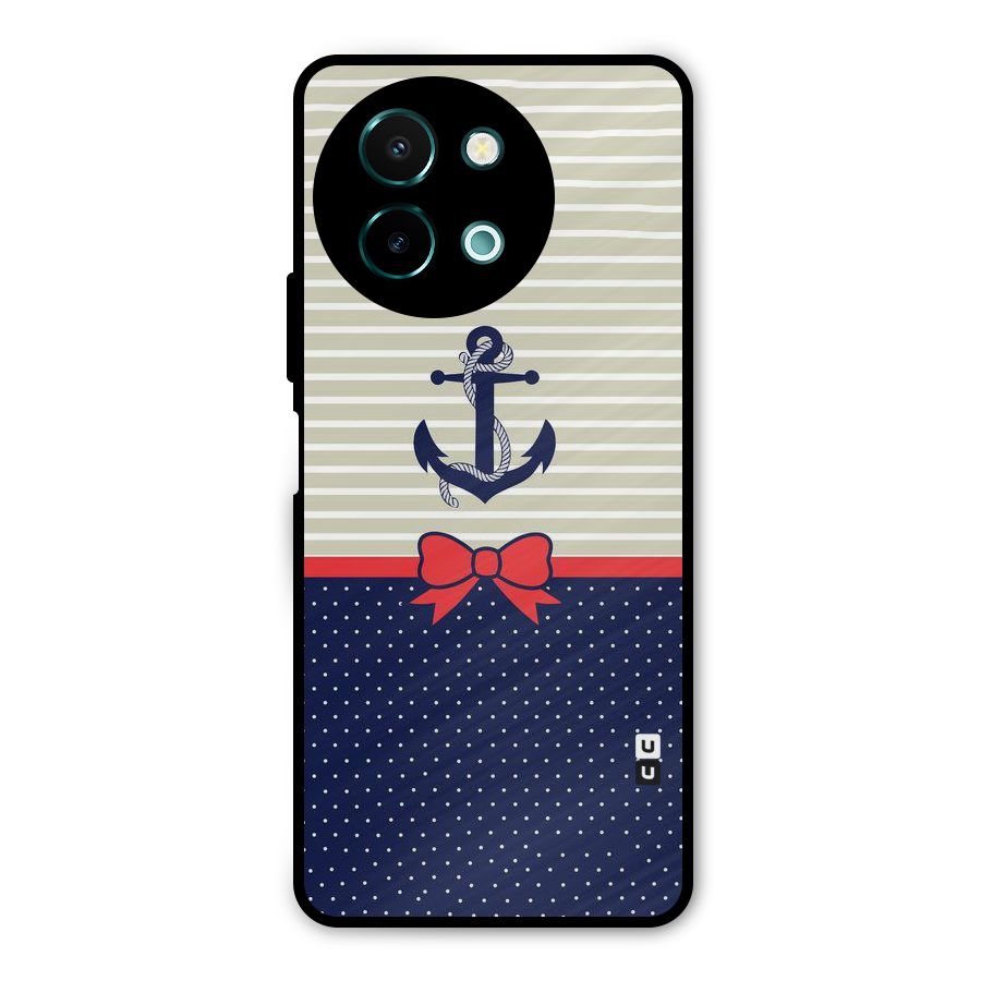 Ribbon Anchor Metal Back Case for Vivo Y58