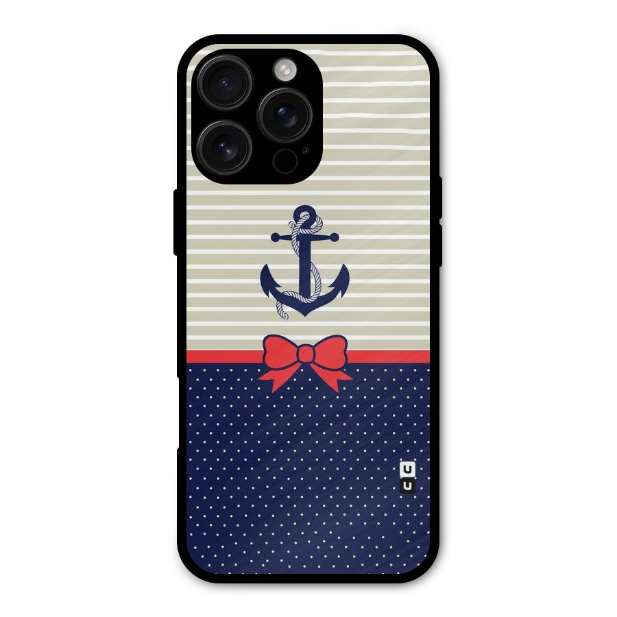 Ribbon Anchor Metal Back Case for iPhone 16 Pro Max