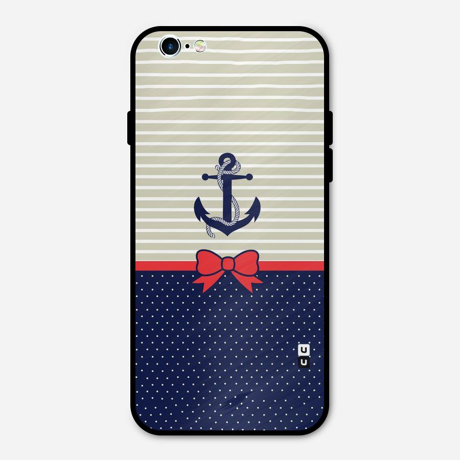 Ribbon Anchor Metal Back Case for iPhone 6 6s