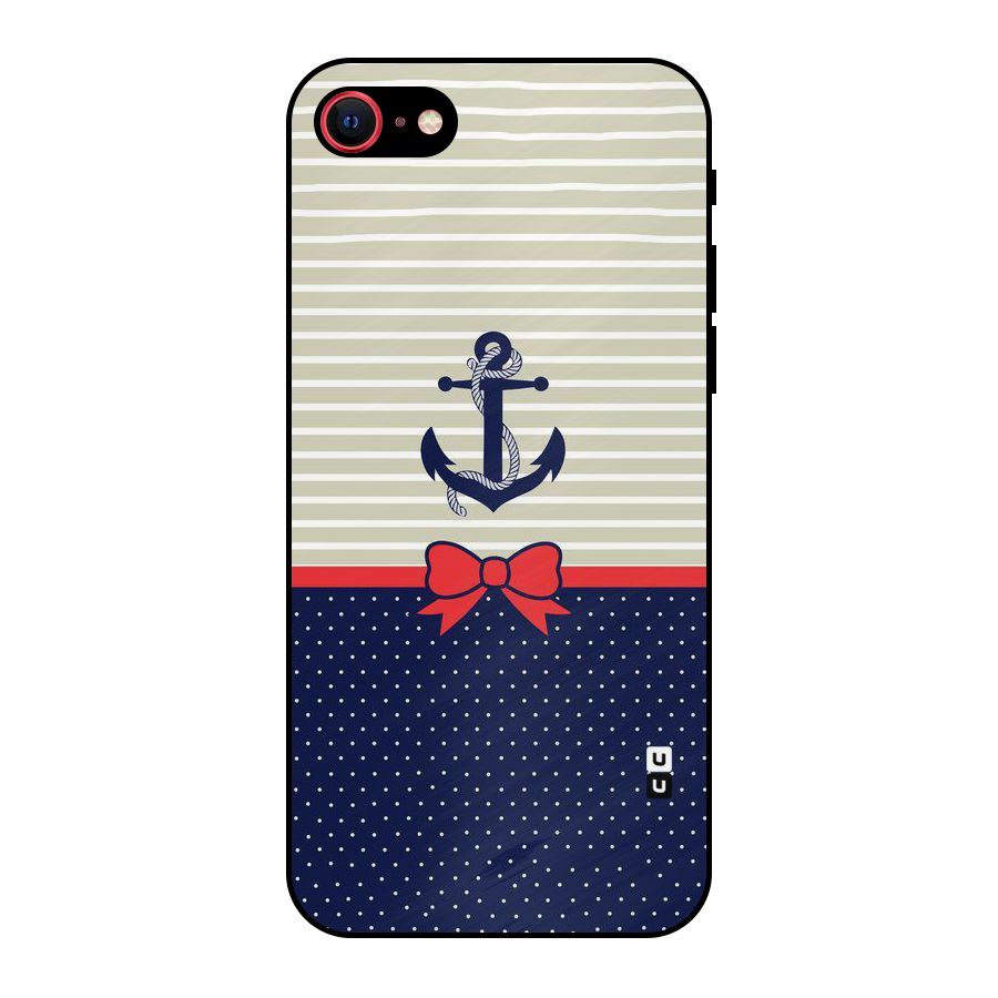 Ribbon Anchor Metal Back Case for iPhone 7