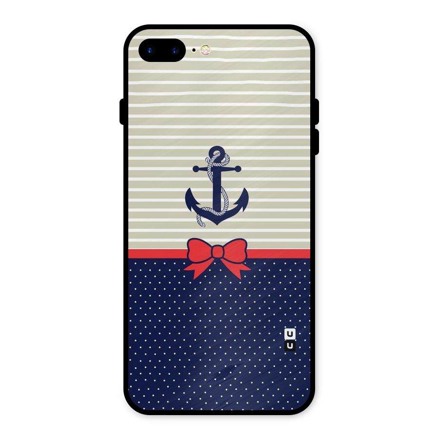 Ribbon Anchor Metal Back Case for iPhone 8 Plus