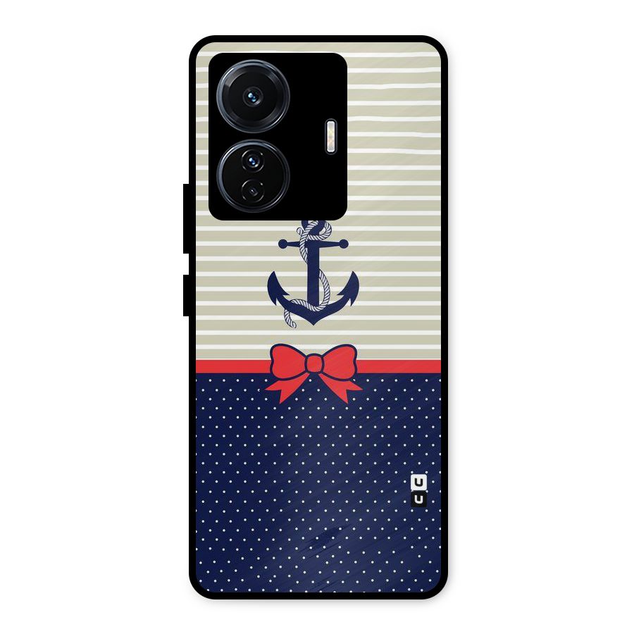 Ribbon Anchor Metal Back Case for iQOO Z6