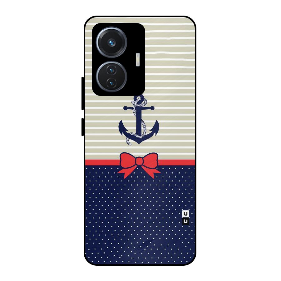 Ribbon Anchor Metal Back Case for iQOO Z6 44W