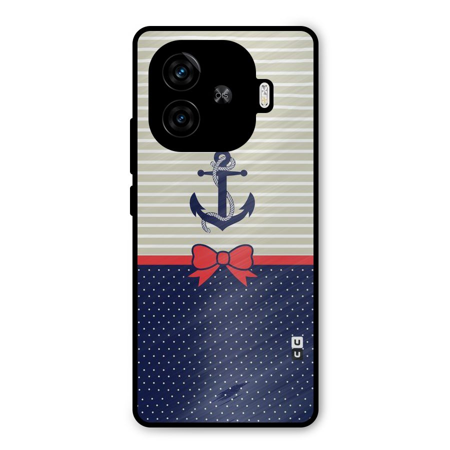 Ribbon Anchor Metal Back Case for iQOO Z9 Turbo