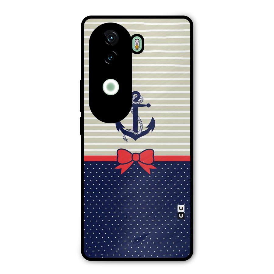 Ribbon Anchor Metal Back Case for iQOO Z9s