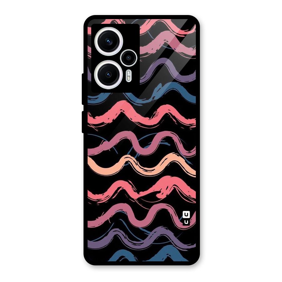Ribbon Art Glass Back Case for Poco F5