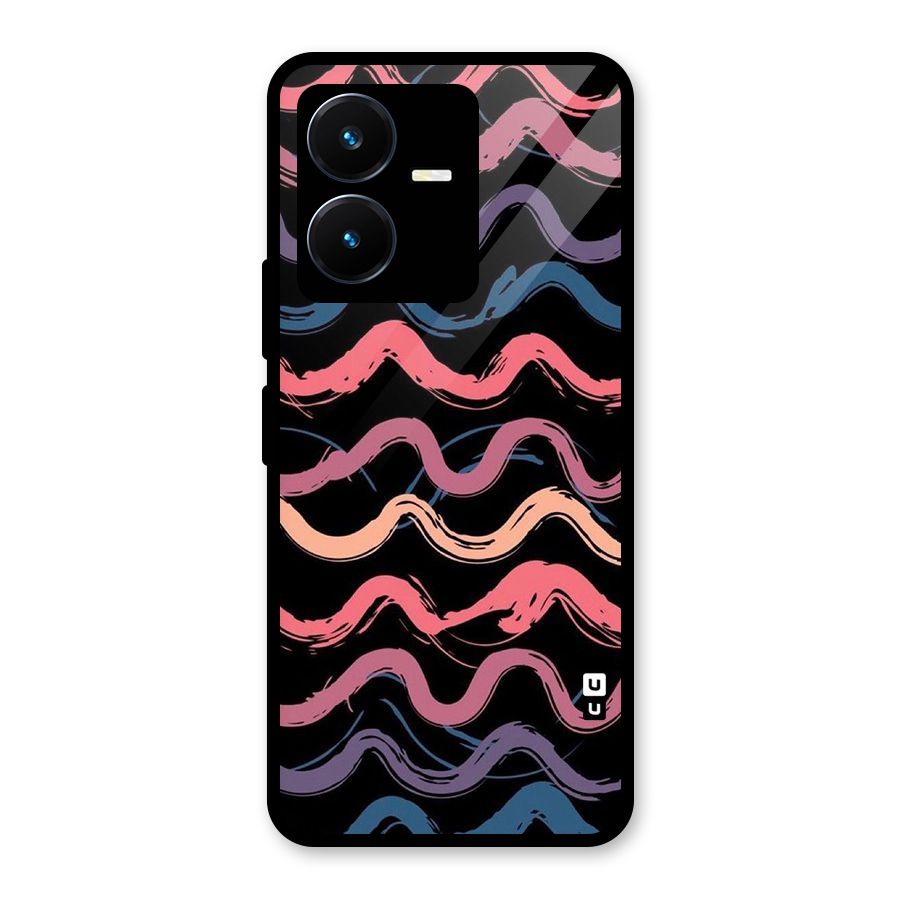 Ribbon Art Glass Back Case for Vivo Y22s