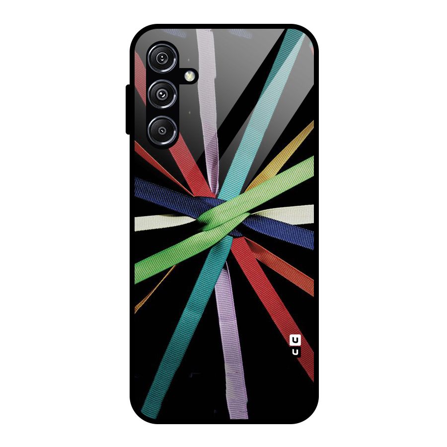 Ribbon Design Glass Back Case for Galaxy M34 5G