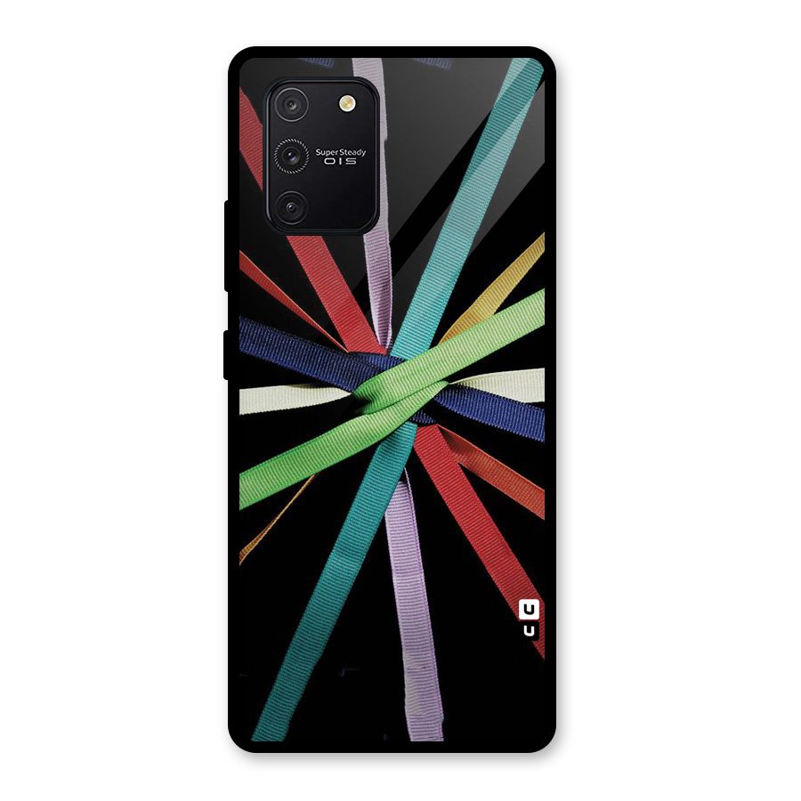 Ribbon Design Glass Back Case for Galaxy S10 Lite