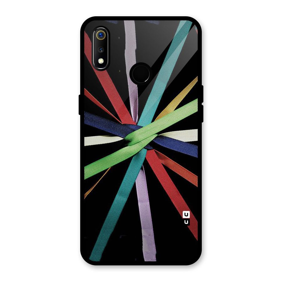 Ribbon Design Glass Back Case for Realme 3i