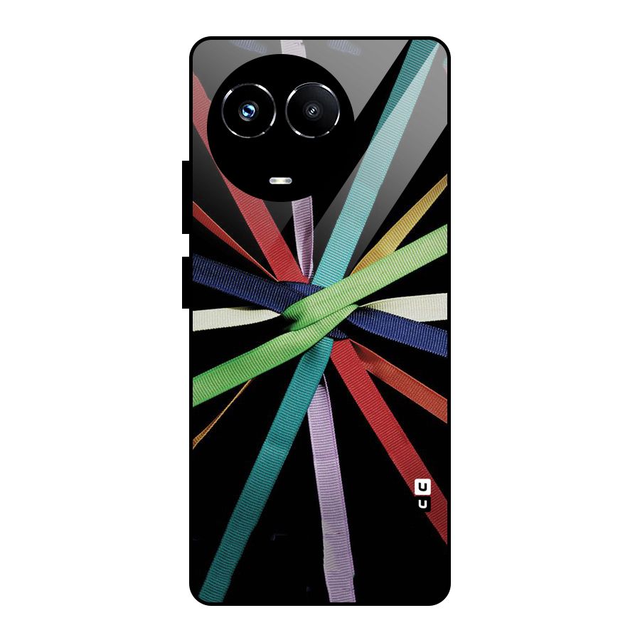 Ribbon Design Glass Back Case for Realme Narzo 60X