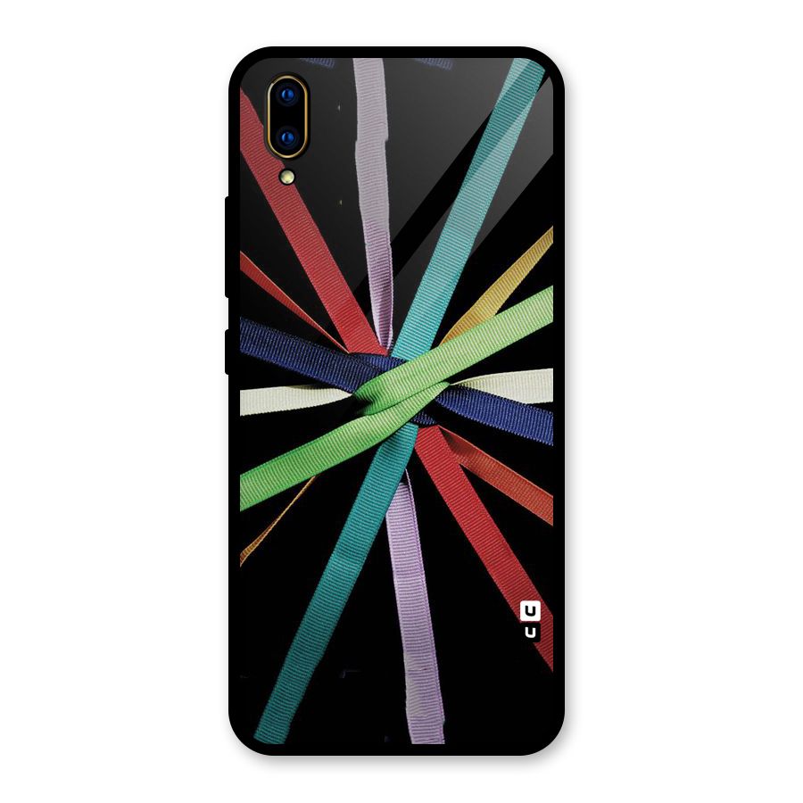 Ribbon Design Glass Back Case for Vivo V11 Pro