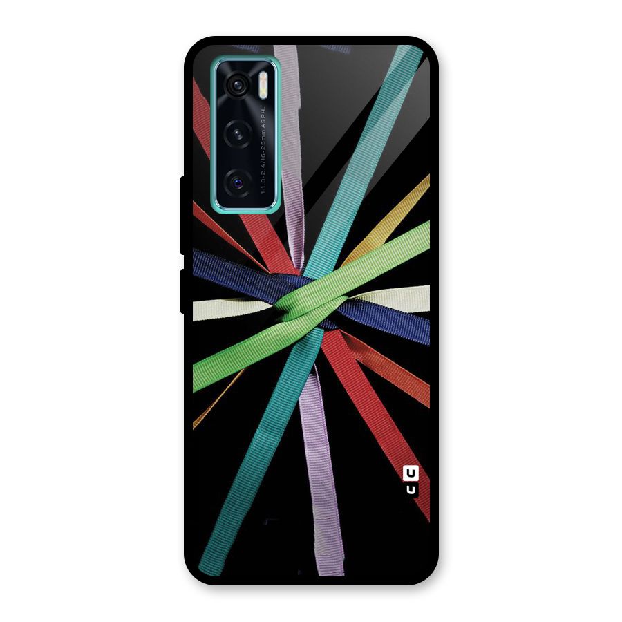 Ribbon Design Glass Back Case for Vivo V20 SE