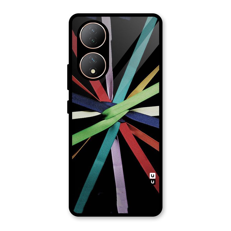 Ribbon Design Glass Back Case for Vivo Y100A