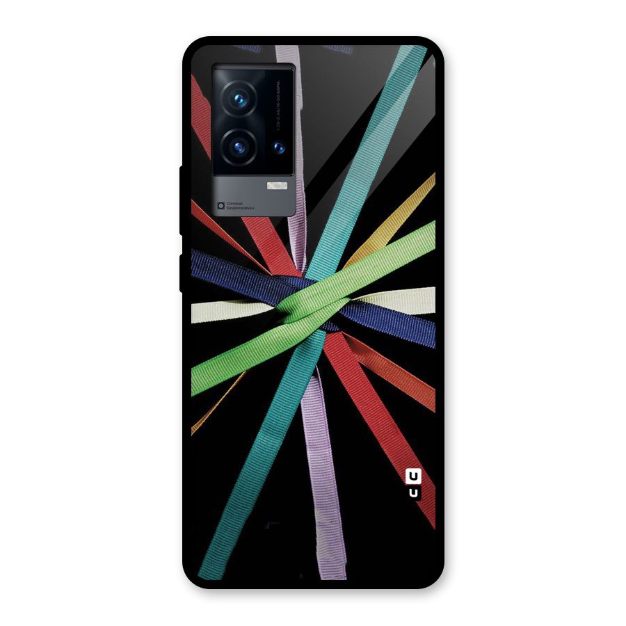 Ribbon Design Glass Back Case for iQOO 9 5G