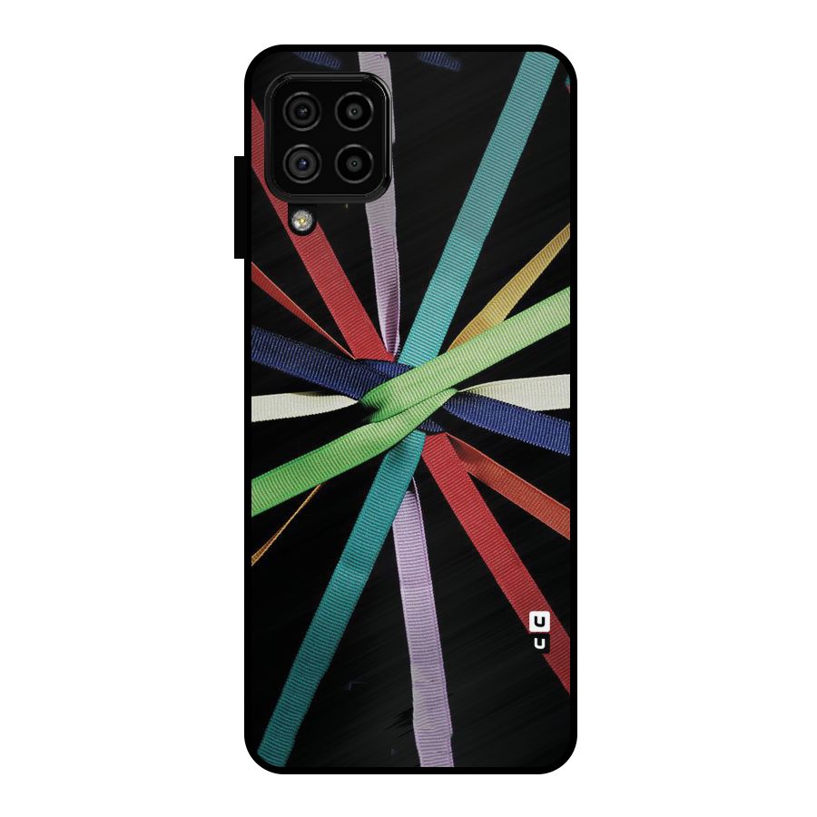 Ribbon Design Metal Back Case for Galaxy A22 4G