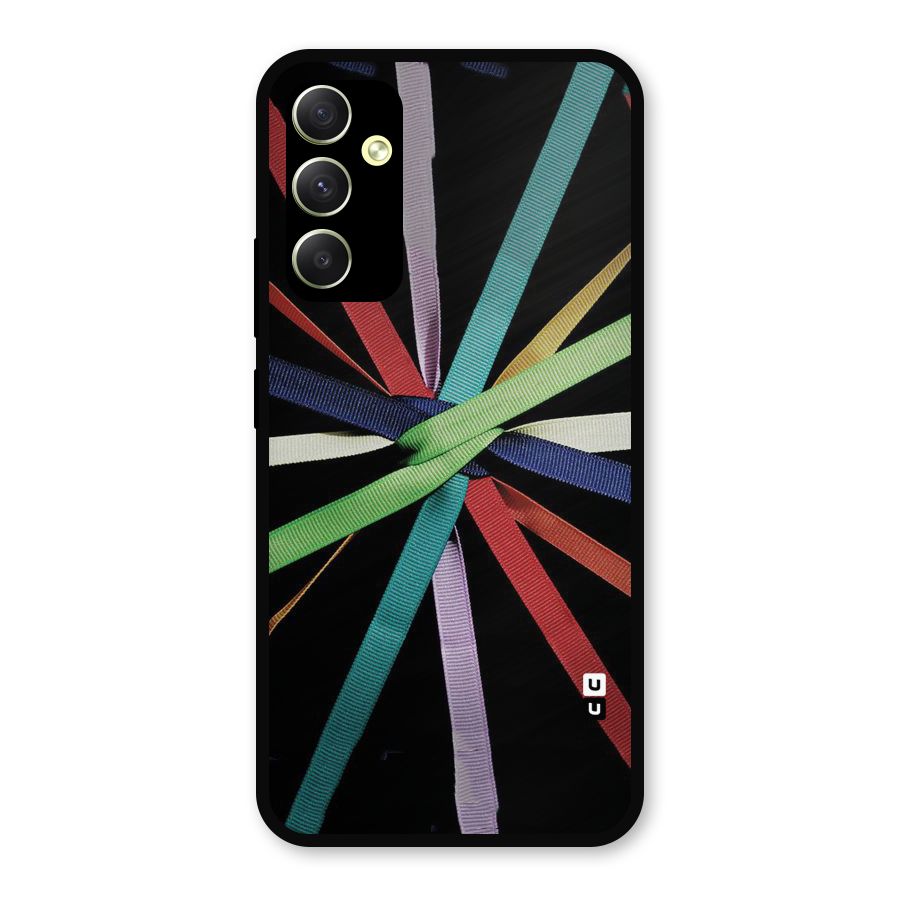 Ribbon Design Metal Back Case for Galaxy A34