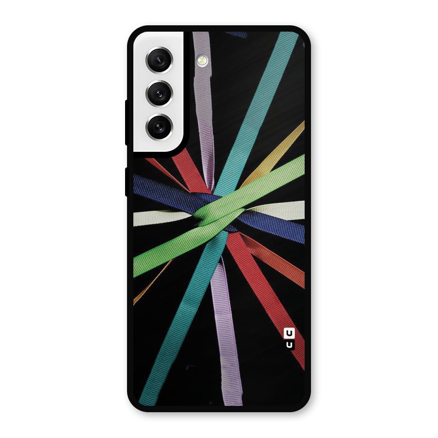 Ribbon Design Metal Back Case for Galaxy S21 FE 5G