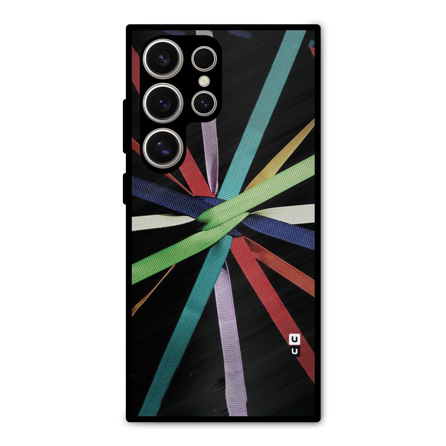Ribbon Design Metal Back Case for Galaxy S24 Ultra