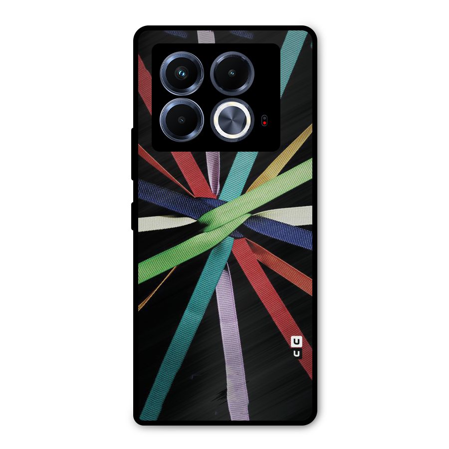 Ribbon Design Metal Back Case for Infinix Note 40 5G