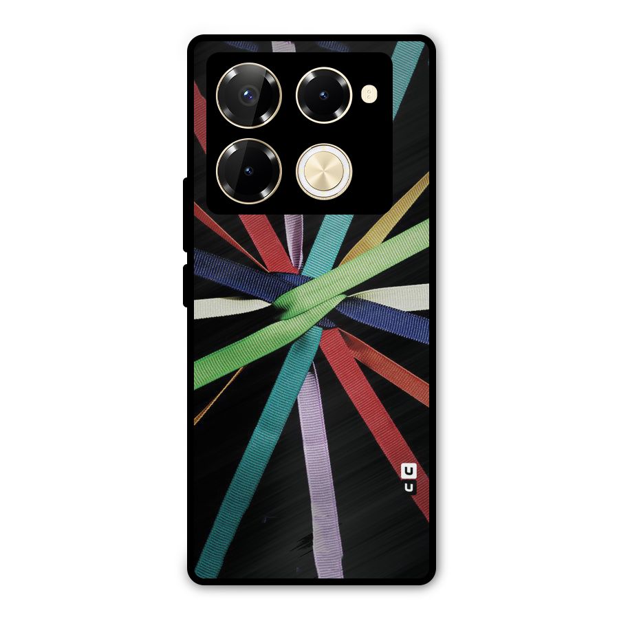 Ribbon Design Metal Back Case for Infinix Note 40 Pro Plus