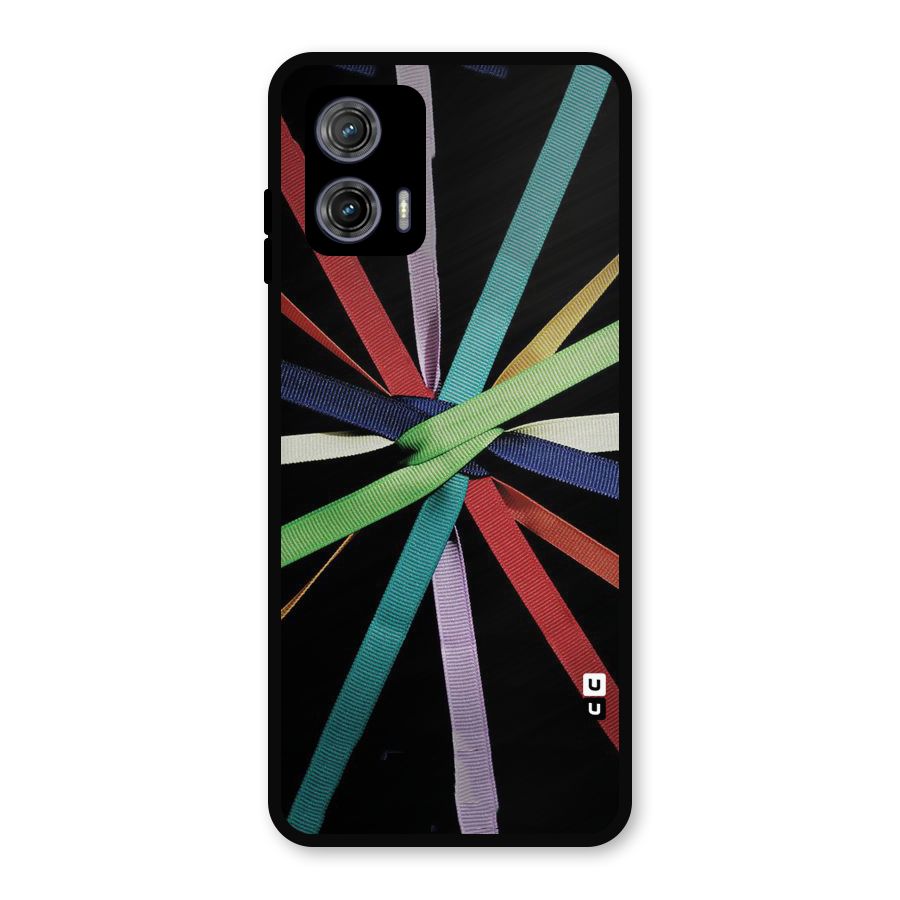 Ribbon Design Metal Back Case for Moto G73