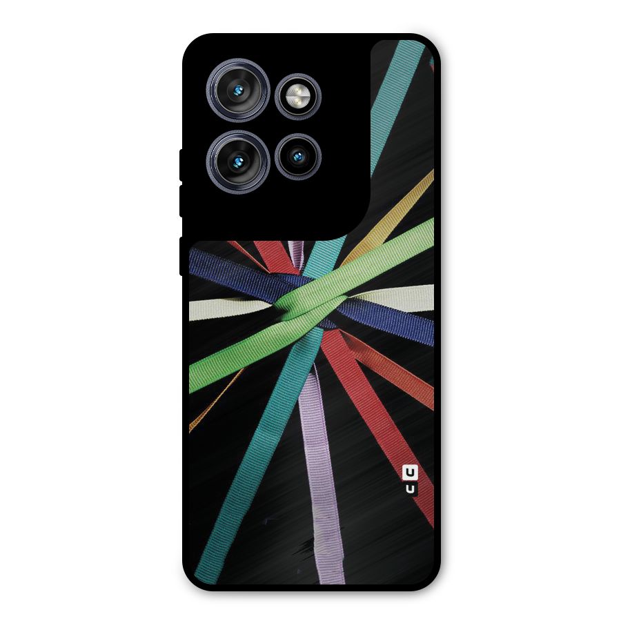 Ribbon Design Metal Back Case for Motorola Edge 50 Neo