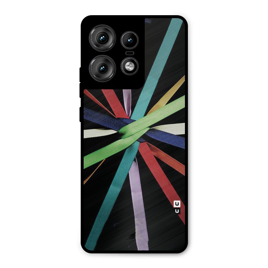 Ribbon Design Metal Back Case for Motorola Edge 50 Pro