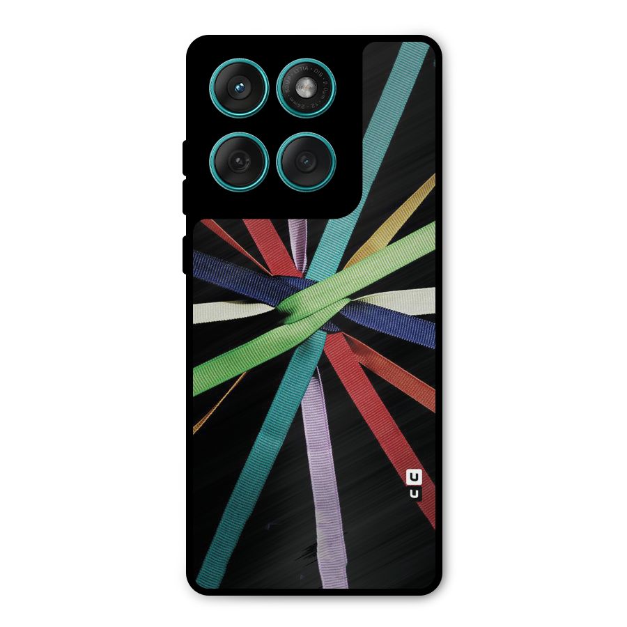Ribbon Design Metal Back Case for Motorola Edge 60