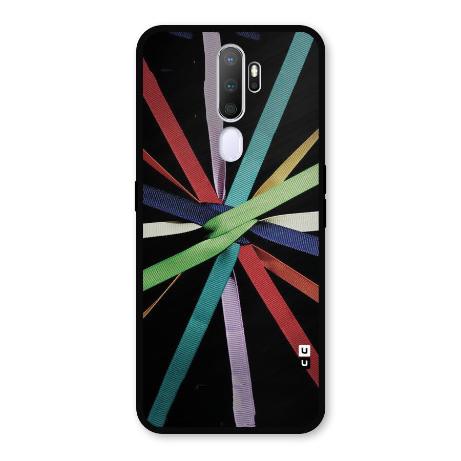 Ribbon Design Metal Back Case for Oppo A5 (2020)