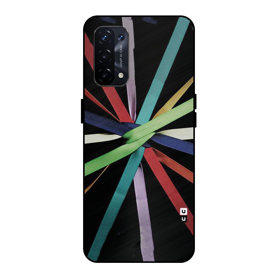 Ribbon Design Metal Back Case for Oppo A74 5G