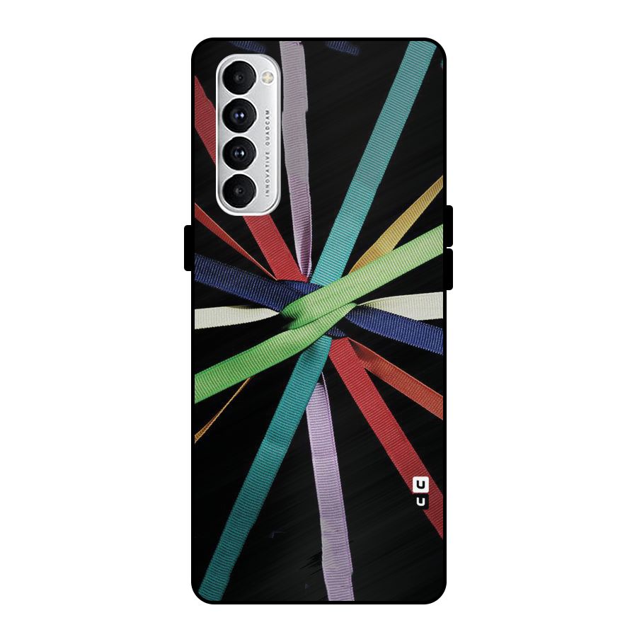 Ribbon Design Metal Back Case for Oppo Reno4 Pro