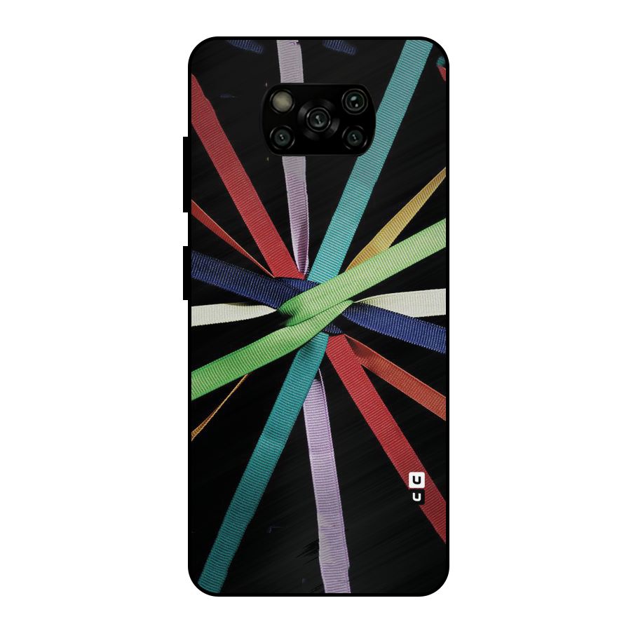 Ribbon Design Metal Back Case for Poco X3
